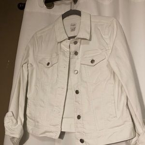 J. Crew white denim jacket
